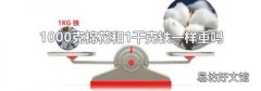 1000克棉花和1千克鐵一樣重嗎