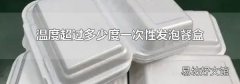 溫度超過多少度一次性發泡餐盒