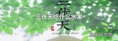 三伏天吃什么水果