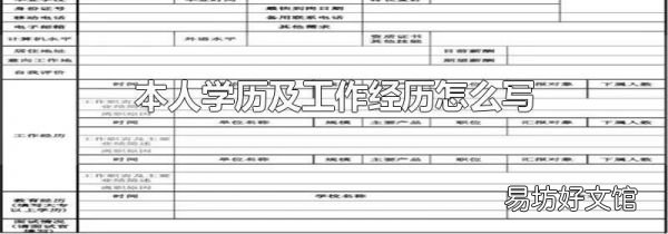 本人學歷及工作經歷怎么寫