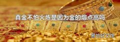 真金不怕火煉是因為金的熔點高嗎