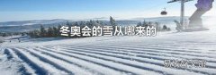 冬奧會的雪從哪來的
