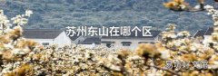 蘇州東山在哪個區