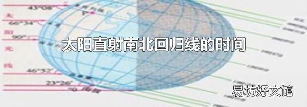 太阳直射南北回归线的时间