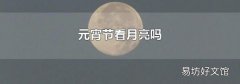 元宵節看月亮嗎