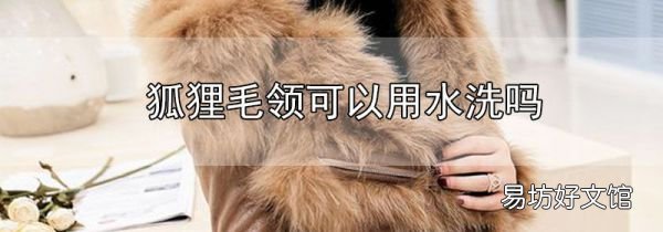 狐貍毛領可以用水洗嗎