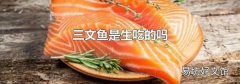 三文魚是生吃的嗎