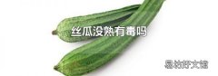 絲瓜沒熟有毒嗎