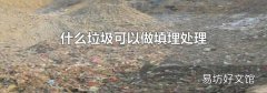 什么垃圾可以做填埋處理