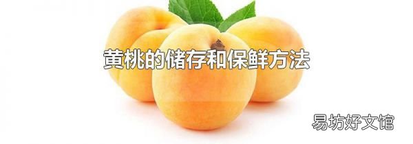 黃桃的儲存和保鮮方法