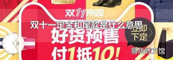 雙十一定金和尾款是什么意思