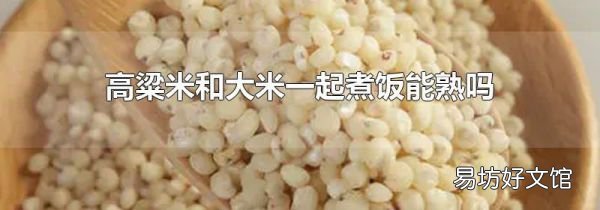 高粱米和大米一起煮飯能熟嗎