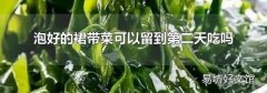 泡好的裙帶菜可以留到第二天吃嗎