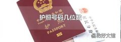 護照號碼幾位數