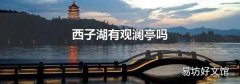 西子湖有觀瀾亭嗎