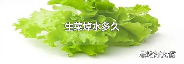 生菜焯水多久