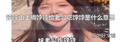 饽饽山上摘饽饽给老公吃饽饽是什么意思