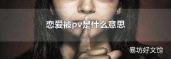 戀愛被pv是什么意思