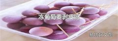 凍葡萄要剝皮嗎