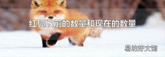 紅狐以前的數量和現在的數量