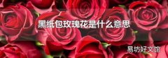黑纸包玫瑰花是什么意思