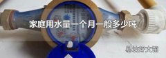 家庭用水量一個月一般多少噸