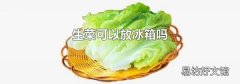生菜可以放冰箱吗
