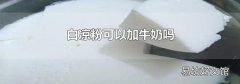 白凉粉可以加牛奶吗