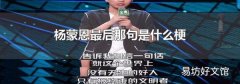楊蒙恩最后那句是什么梗