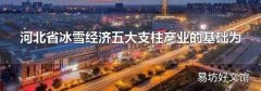 河北省冰雪經濟五大支柱產業的基礎為