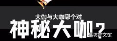 大伽与大咖哪个对