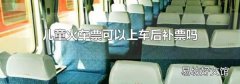 兒童火車票可以上車后補票嗎