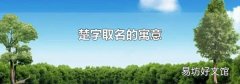楚字取名的寓意