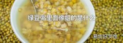 綠豆粥里面像蛆的是什么