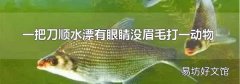 一把刀順水漂有眼睛沒眉毛打一動物
