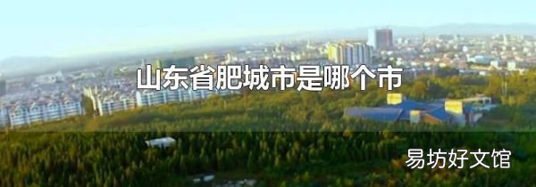 山东省肥城市是哪个市