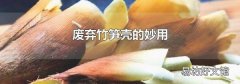 廢棄竹筍殼的妙用