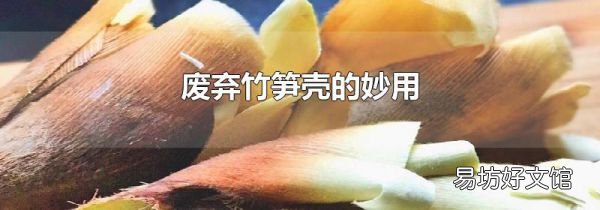 廢棄竹筍殼的妙用