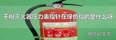 干粉灭火器压力表指针在绿色指的是什么呀
