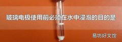 玻璃電極使用前必須在水中浸泡的目的是