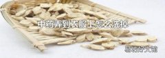 中藥弄到衣服上怎么洗掉