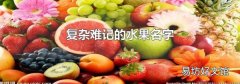 復雜難記的水果名字