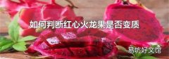 如何判断红心火龙果是否变质