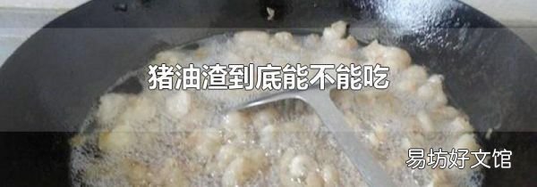 猪油渣到底能不能吃