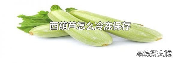 西葫芦怎么冷冻保存