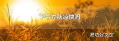 下午立秋凉快吗