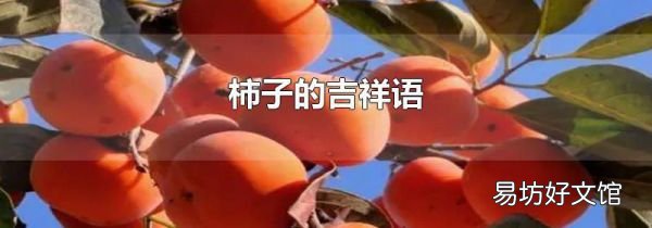 柿子的吉祥語