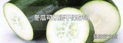 冬瓜可以晒干保存吗