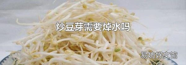 炒豆芽需要焯水嗎