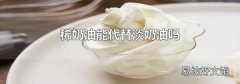 稀奶油能代替淡奶油嗎